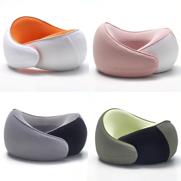 Infrared Physiotherapy Cooling U-Shape Travel Neck Pillow Set for Airplane Memory Foam