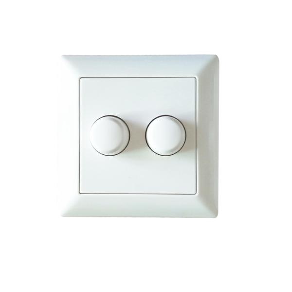 Dual Rotary 200W LED Dimmer Switch 50000 Hours