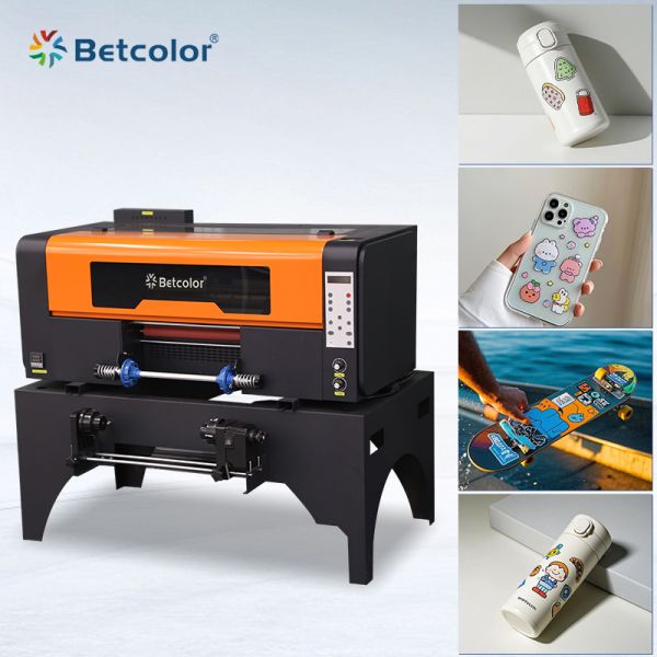 XP-600 UV Sticker Digital Printing Plotter Print Inkjet Printer Machine 3heads 30CM Roll to Roll UV DTF Printer Crystal Label