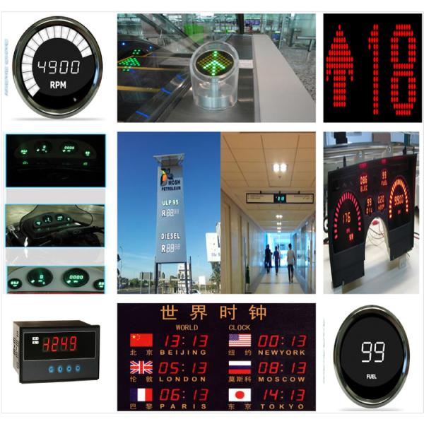 7x11 orange color square hole led dot matrix display module led panel for lift