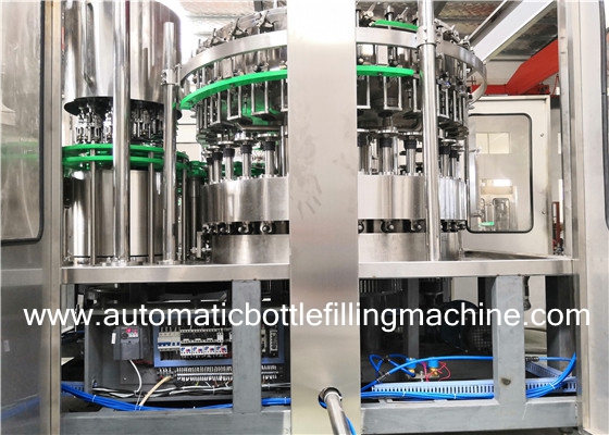 Auto Carbonated Soft Drink Filling Machine , Glass Bottle Machine High Speed