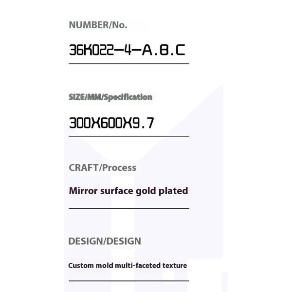 300x600mm Vintage Ceramic Wall Tile Dark Gray Mirror Surface