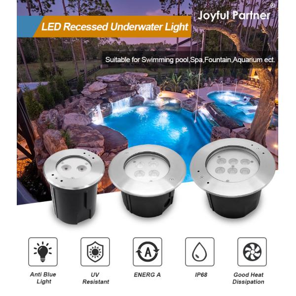 IP68 RGBW 4in1 Waterproof Fountain Led Light Stainless Steel 316 DC 24V With Asymmetrical Lens
