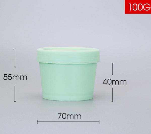 3.4 Oz 100ml Hair Hand Body Face Plastic Empty Cream Jars Pot Containers Cosmetic