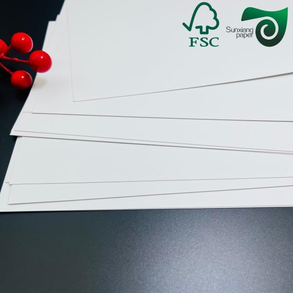 250gsm Single Sided Coated  FBB Cover Stock Exquisite White Cardboard Ivory Board Paper FSC