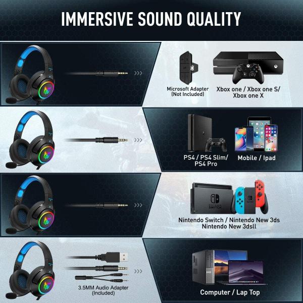 DC5V Onikuma K9 2.2kohm Glowing Gaming Headset