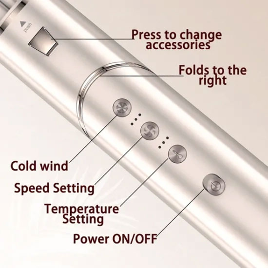 Multi Styler Ionic Electric Hair Dryer Diffuser Flex Style Air Styling Drying System Hair Dryer Brush Auto-Wrap Curlers Hotel