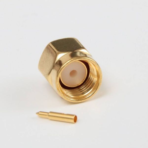 SMA Male Connector Solder Welding Type for RG402 Cable with 0~3GHz Frequency and IP67 Rating