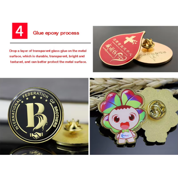 Custom Hard Enamel Lapel Pins Black Plated Flower Animal Decoration For Gift