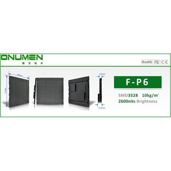 Commercial Outdoor Advertising LED Display Screen Rental 6000 Nits 10mm Thickness