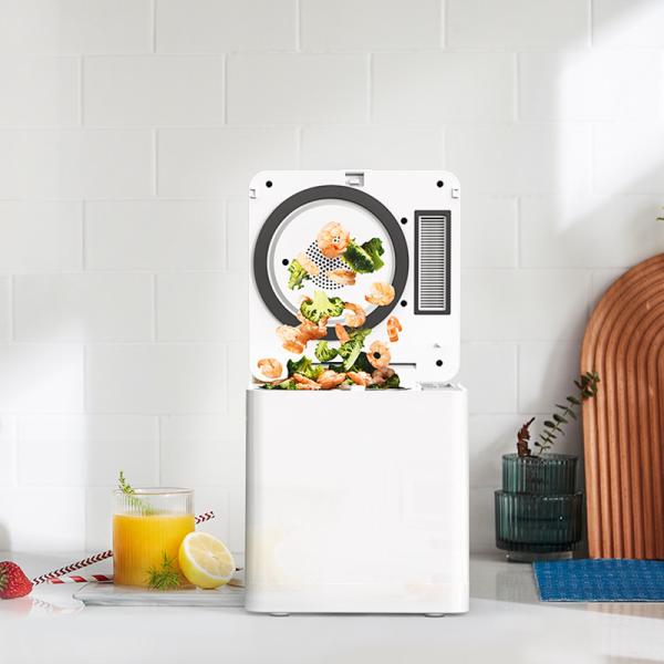 Electric Kitchen Countertop Electric Composter White OEM Eco Friendly