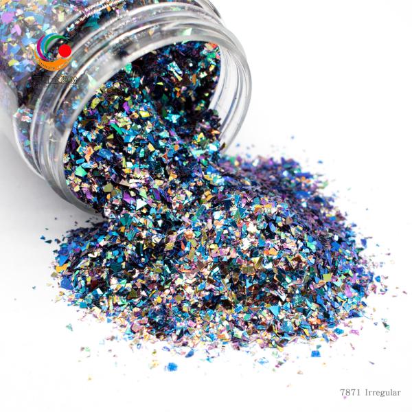 Handicraft Loose Chameleon Glitter Powder Makeup Christmas Decoration Red Blue