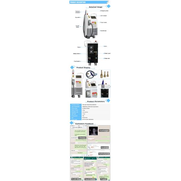 532nm 1064nm 1320nm Q Switched Nd Yag Laser Tattoo Removal Laser Machine for Clinic