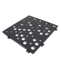 placa de metal perfurada do furo irregular preto da cor para a parede de cortina