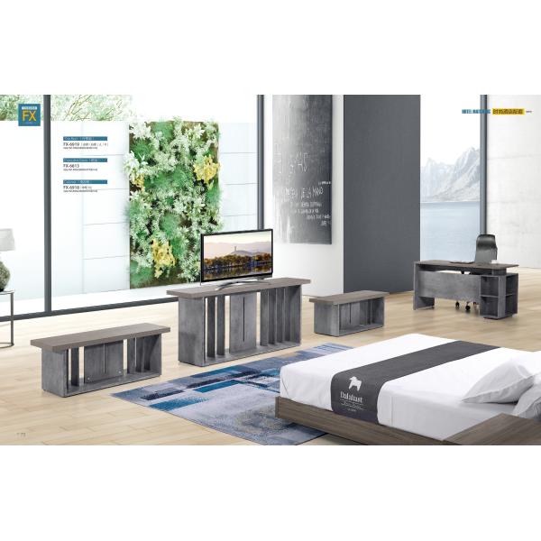 Melamine Laminated Hotel Contract Furniture , Apartment Bedroom Sets