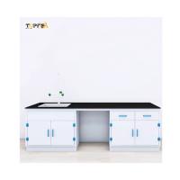 Bancos de laboratório antialcalinos com armazenamento