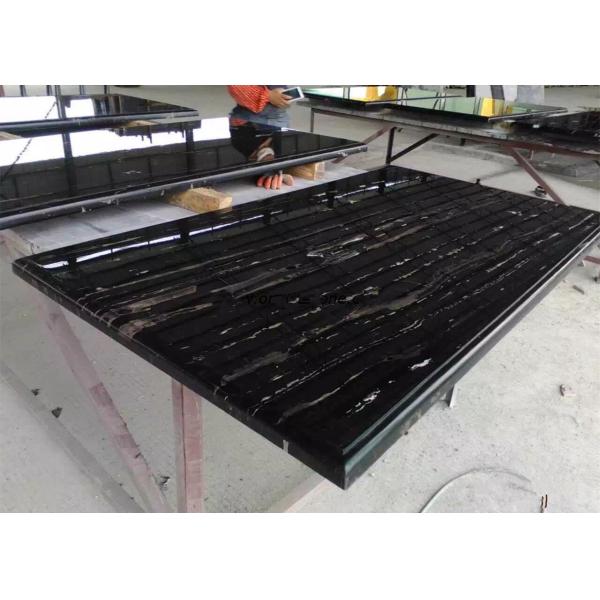 Silver Portoro Silver Dragon Black Marble Slab Countertop For Marble Kitchen Sink