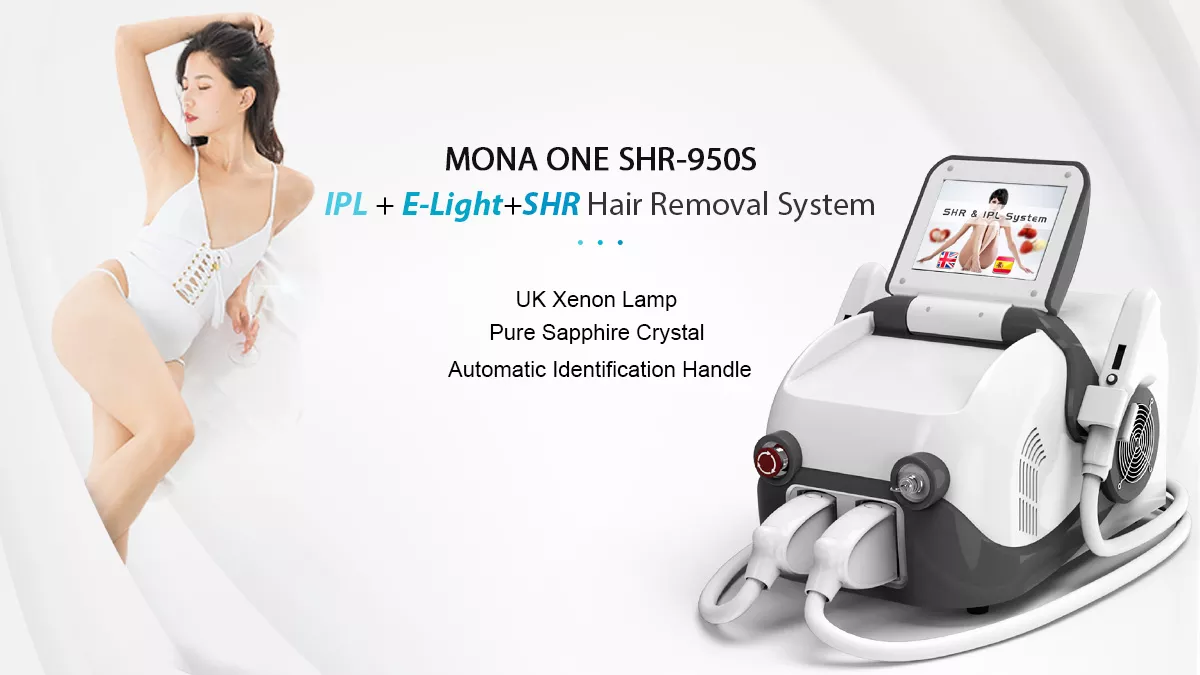 Портативная машина подмолаживания кожи удаления волос E-света IPL SHR
