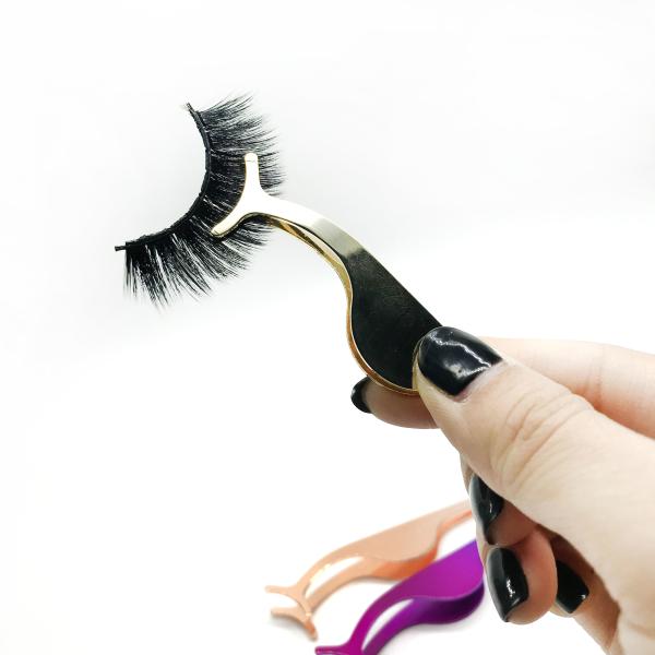 Colorful False Eyelash Applicator , Metal Eyelash Applicator Stable Fixation