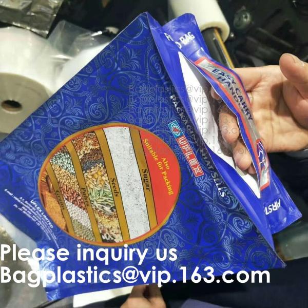 Handle Rice Bags, Handy Pet Foods Pouches, Jumbo Pack, Slider Pouch Bags With Handle Carrier