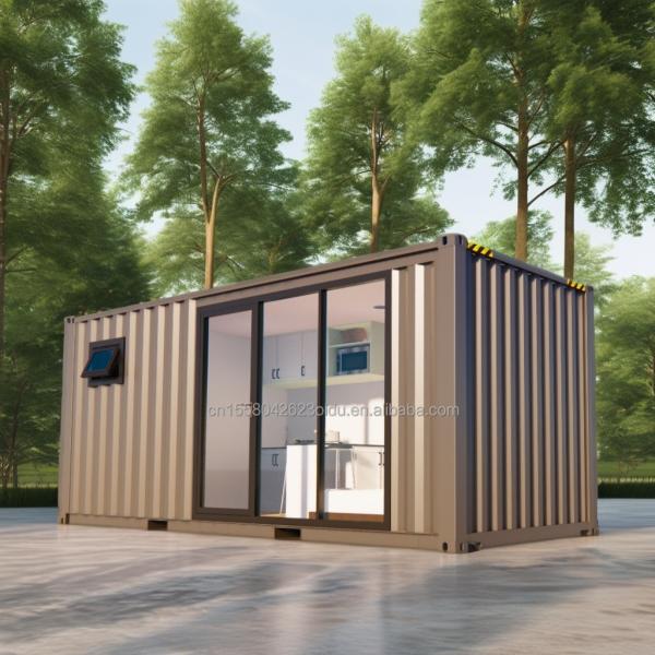 Galvanized Steel Square Tubes Modified Prefabricated Shipping Container House for Forest Vacation Cabin Office or Villa