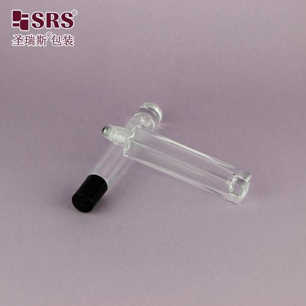 Factory Wholesale Empty Transparent Round Glass Roll On Bottle 10ml for Essential Oil and Perfume