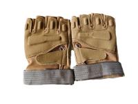 Gants de combat TactiGrip marron, demi-doigts, renforts aux articulations et protection de la paume