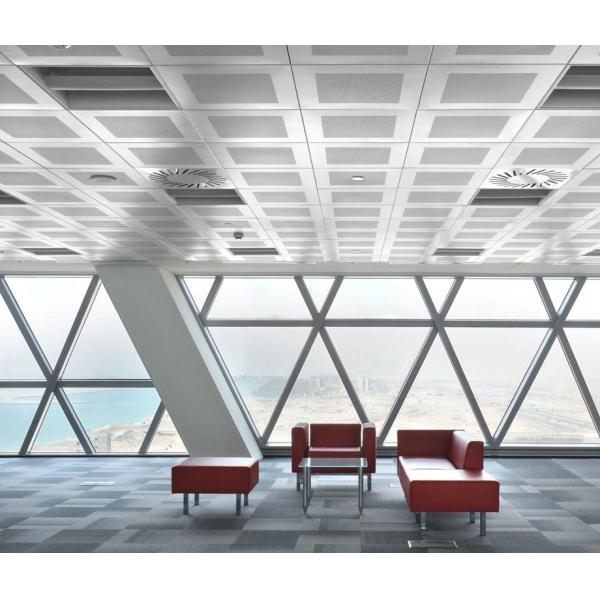 Hidden Frame Metal False Ceiling 600x600MM , Perforated Aluminum Ceiling Panels