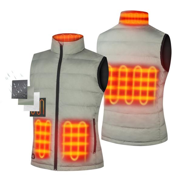 Zipper Heated Waistcoat Sweat Winter USB 5V Collar Smart Warming Heating Cotton