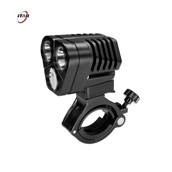 Water Resistant 600 Lumens Bike Front Light Red / Blue / White Police
