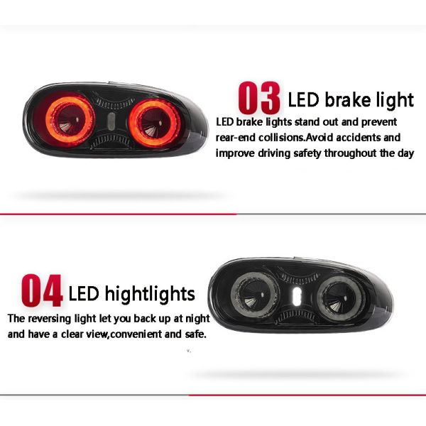 Demillon Led Automatic Brake Light With Built-In Reflector to Activate 2005-2015 for Mazda Cx-5 Retro Taillights