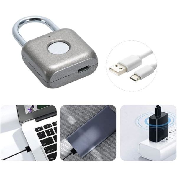 Factory Selling Mini IP65 Smart Finger Print Padlock Travel Luggage Suitcase Security Door Locks Smart Electronic Padlock