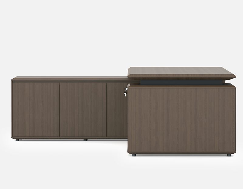Executive Office Desk 2400mm 2600mm 2800mm Manager Workstation With Side Cabinet
