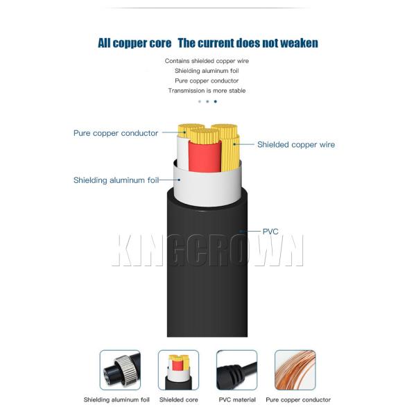 Wearproof лоскутное одеяло PVC провода OD4.5mm кабеля авиации корабля меди Puer