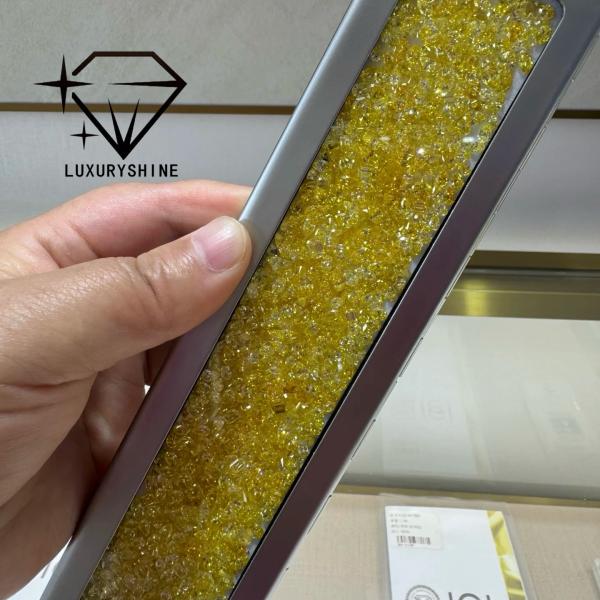 LuxuryShine VVS-VS Diamant de laboratoire Fancy Yellow/Light Yellow/Fancy Intense/Vivid Yellow 1CT 2CT 3CT 4CT 5CT Taille Ovale Excellent Avec Certificat & Bijoux Personnalisés
