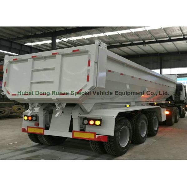 Heavy Duty Dumper Semi Trailer Truck for 3 Axles U shape Hydraulic dump Tipper Trailer 45 - 50 Ton