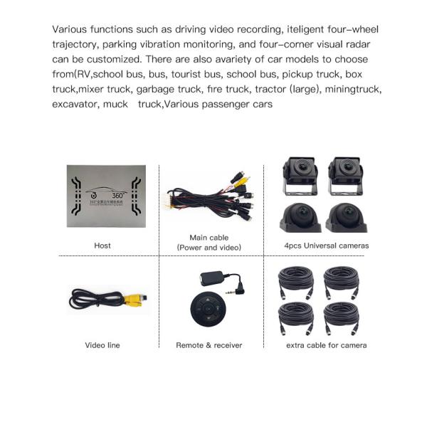 KING CROWN Build-in GPS ADAS night vision 1080p HD truck camera system