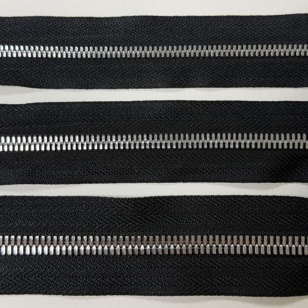 Double Pointed Teeth Metal Zipper #5 Rust Resistant Secure Interlocking Zipper