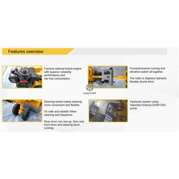 800kg Hydraulic Walk Behind Double Drum Mini vibratory Road Roller