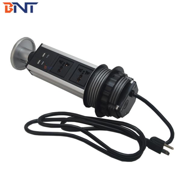 Pop Up Desktop Socket for Kitchen Worktop/ Tabletop Power Outlet with US Power