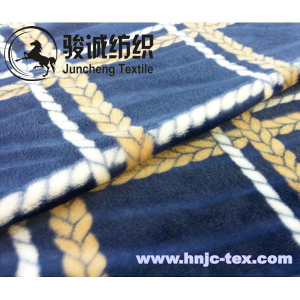 100% Polyester Double Sides Printed Flannel Blanket Fabric Coral Fleece for apparel/bed