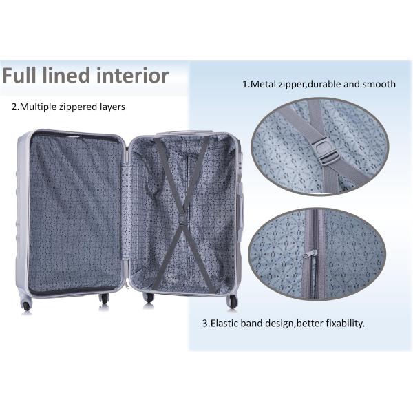 Electronics Brushed Anti Scratching Hard Shell Cabin Suitcase Ergonomic Design