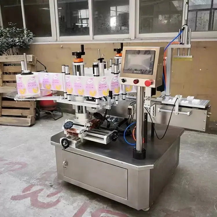 Оборудование машины для прикрепления этикеток стикера автоматического labeller бутылки бутылки квадрата плоского особенного форменного двойное бортовое слипчивое