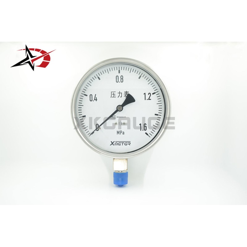 150mm Stainless Steel Pressure Gauge 0–16 Bar Glycerin Filled Pressure Gauge