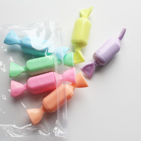 Wholesale Candy Shape Highlighter Set Pastel Color Mini Highlighter