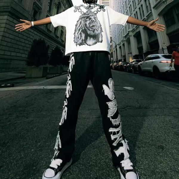 Street Wear Graphic Design 300Gsm Man Oversized Cropped Boxy Tee Shirt