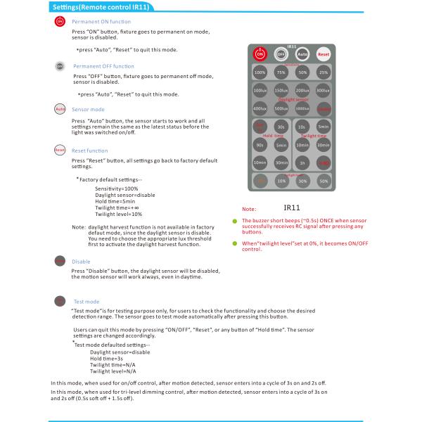 Дневной датчик 25mA HNS111DHB High Bay Motion Sensor Switch 12m