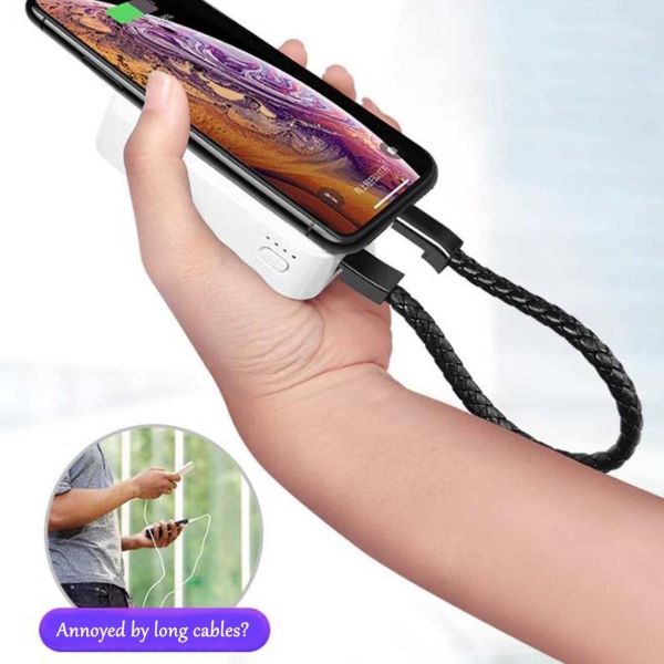 USB C To USB C Short Charging Cable 7.9in Portable Fashion Fast Bracelet Charger Wrist Data Transfer Cord For IOS Huawei Samsung Galaxy LG Android