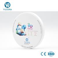 Do bloco Multilayer da zircônia 3D de 600MPA 98x10mm material dental do laboratório