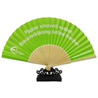 Logo se pliant imprimé par coutume en bambou de papier personnalisé chinois de fan de main